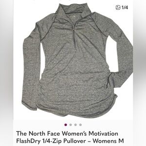 Small North Face Women’s Motivation FlashDry 1/4-Zip Pullover,  Med fits small